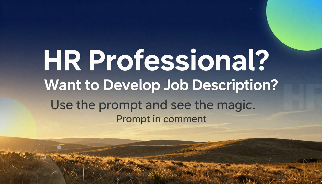 Prompt to generate Job Description